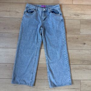 Edikted BOW Pocket Low Rise Jeans Relaxed Baggy Size Medium Y2K